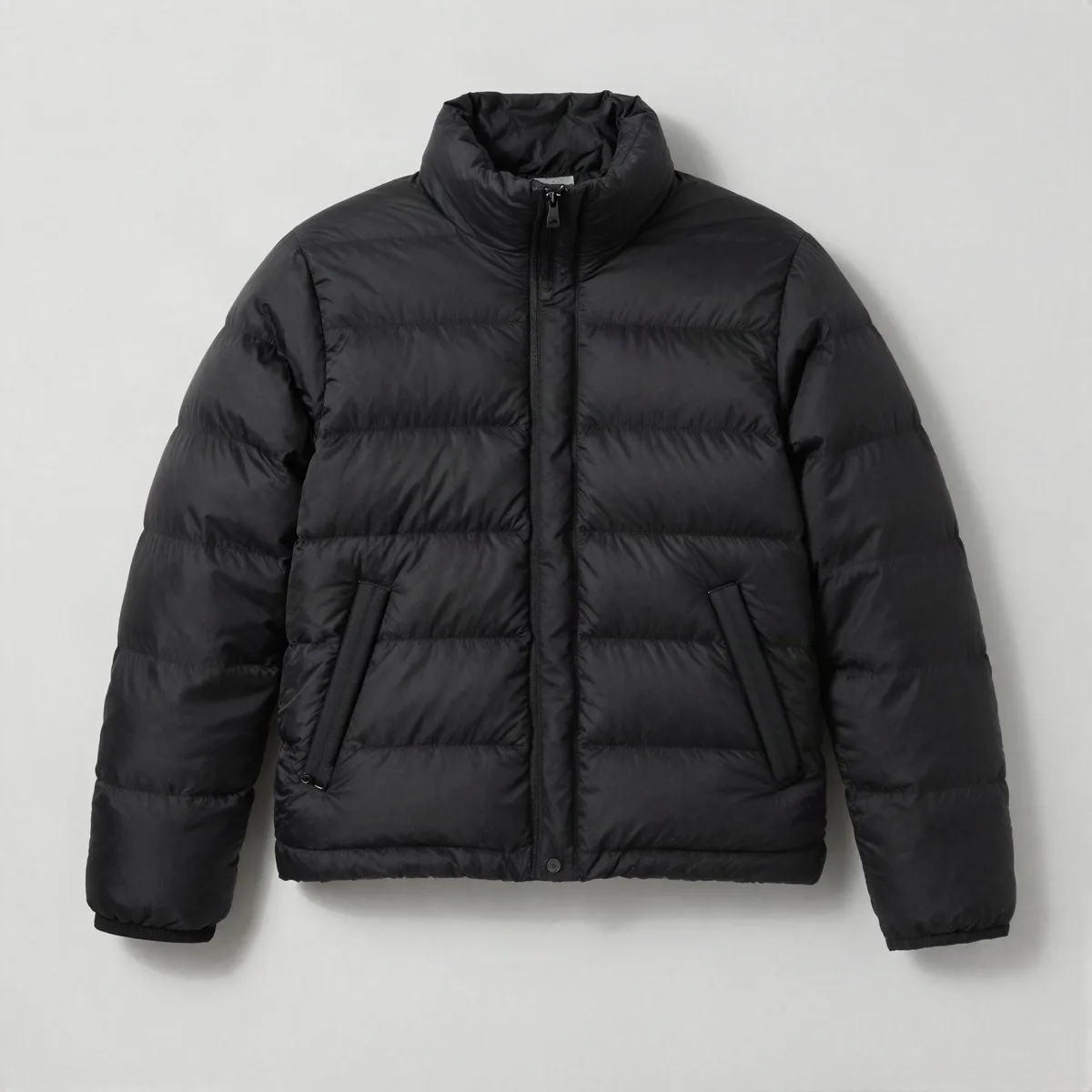 Down Puffer Jacket in Black